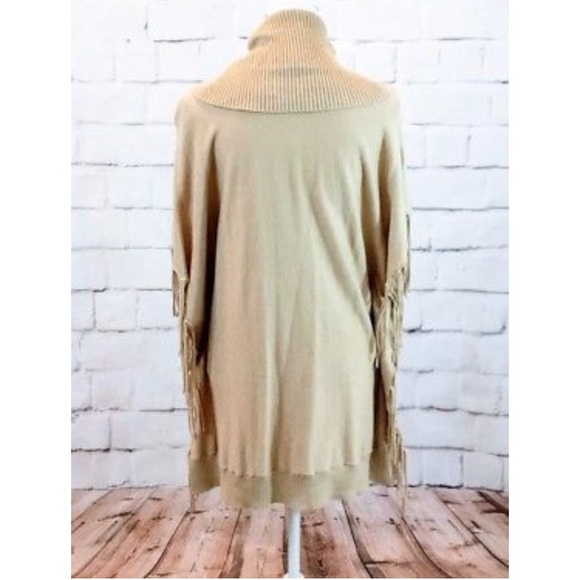 Michael Kors Fringe Cowl Neck Poncho Sweater - Picture 3 of 6